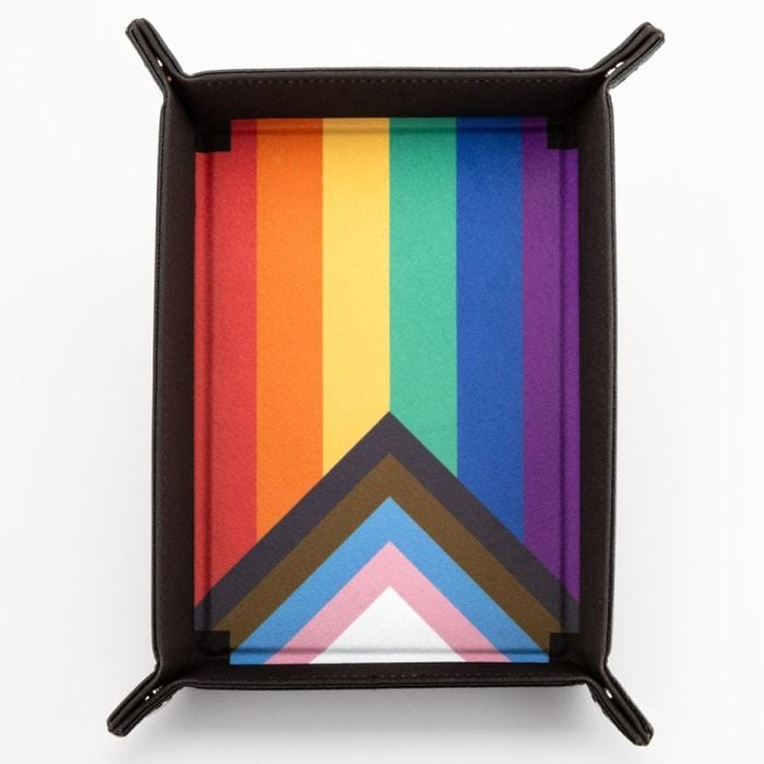 FanRoll by Metallic Dice Games Pride Fold Up Velvet Dice Tray: Rainbow Flag