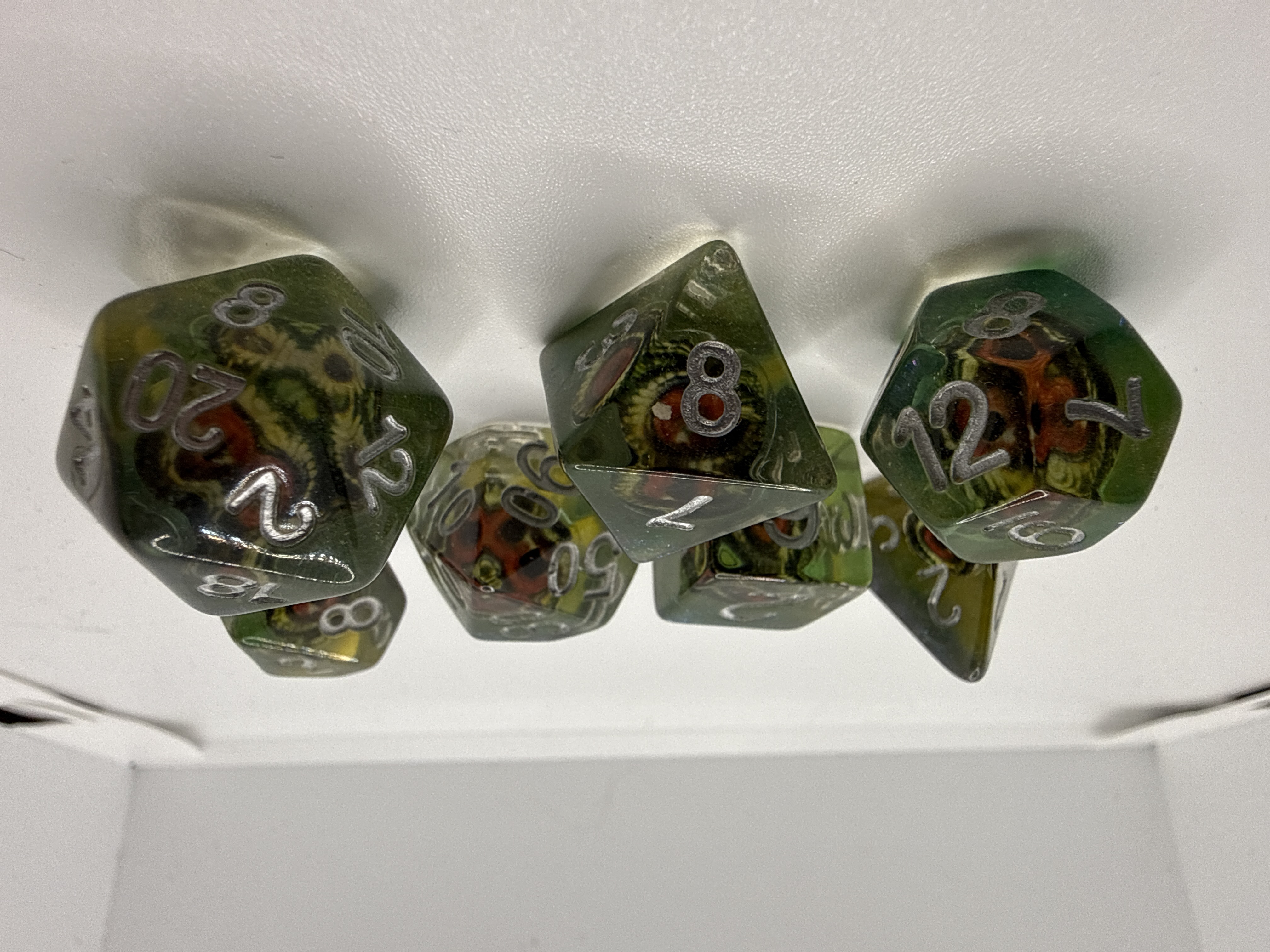 Evil Eye Dice Set - Bloody Moss