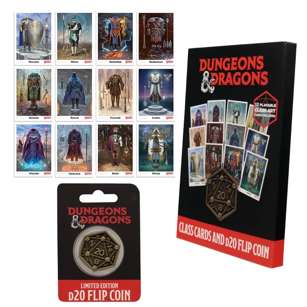 Class Cards and D20 Flip Coin