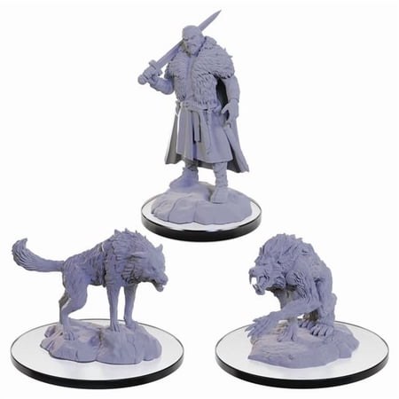 WizKids D&D Nolzur s Marvelous Miniatures: Loup Garou Unpainted RPG Miniatures | Dungeons and Dragons Roleplaying Tabletop Figures