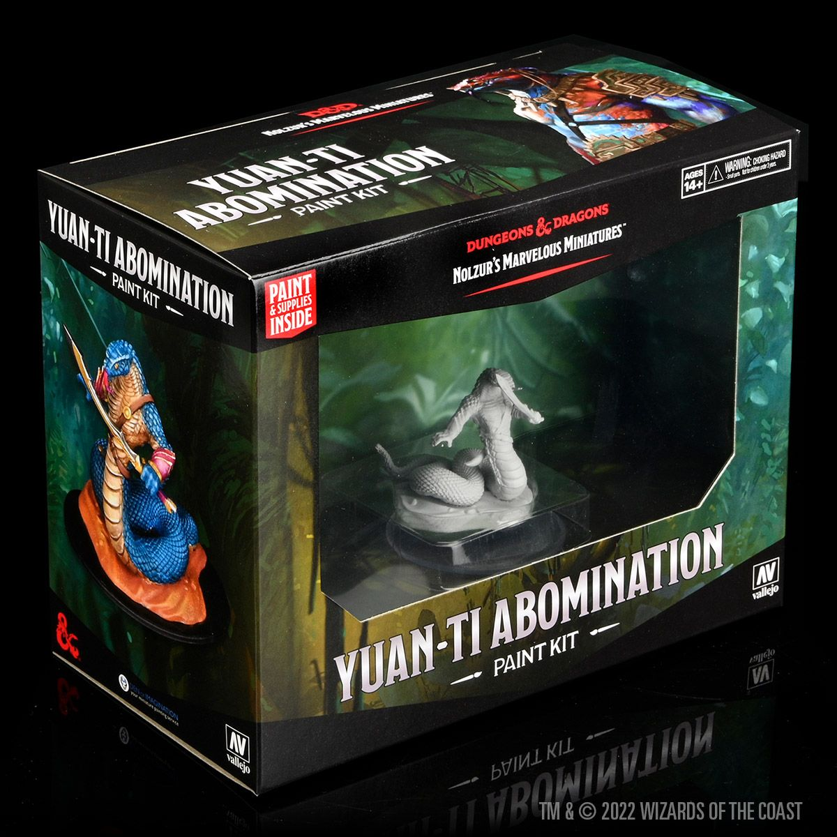 D&D: Nolzur s Marvelous Miniatures: Paint Kit- Yuan-ti Abomination - All-In-One Kit. Unpainted Figure Paints and Brushes