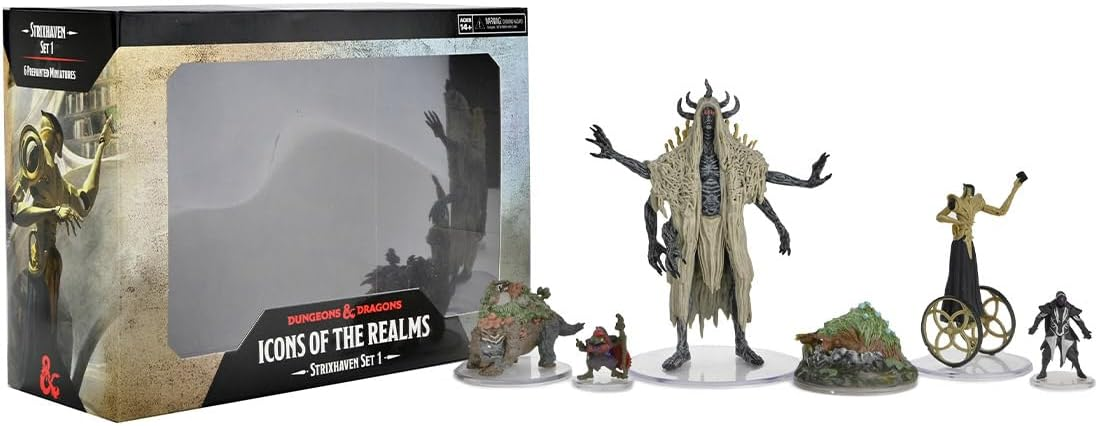 D&D Icons of the Realm: Strixhaven Set 1 - 6 Figure Pre-Painted Miniature Set Dungeons & Dragons RPG Figures