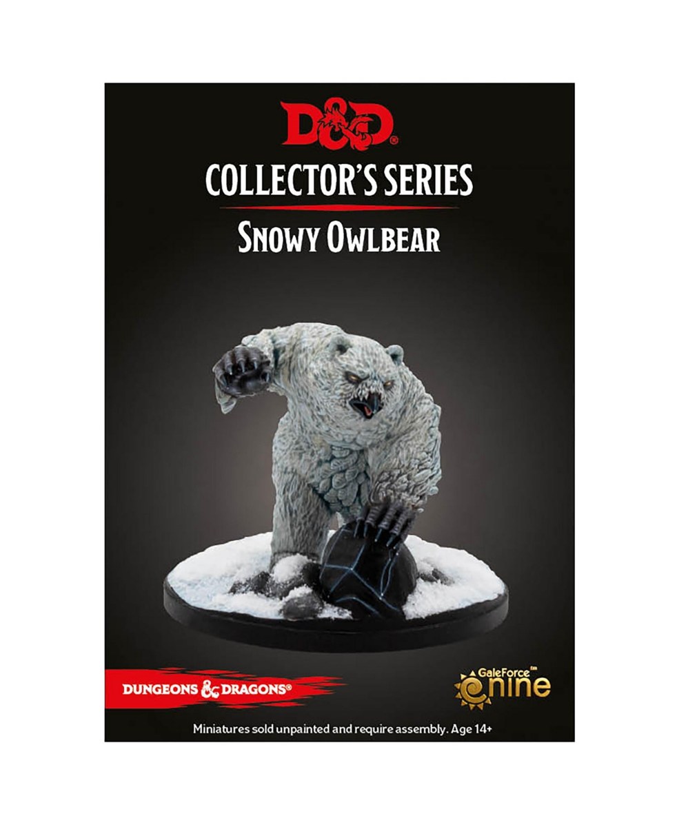 D D Collectors Series Snowy Owlbear Unpainted Miniature Ice Wind Dale Gale Force Nine Dungeons Dragons