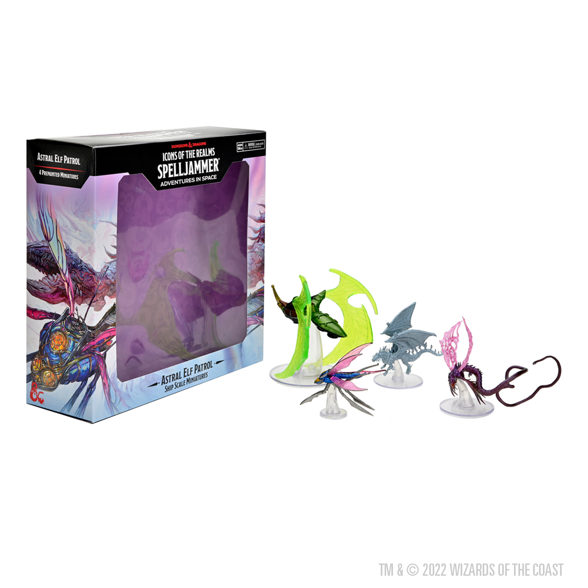 D&D Icons of the Realms: Ship Scale - Astral Elf Patrol - 4 Piece Mini-Figure Set Dungeons & Dragons